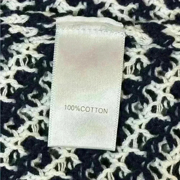 NWT House of Harlow 1960 Crochet‎ Sleeveless Maxi Dress White & Navy Size M - Picture 6 of 9